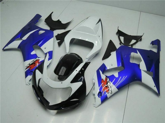 White Blue 2001-2003 Suzuki GSXR 600/750 Motorcycle Fairings White Blue 2001-2003 Suzuki GSXR 600/750 Motorcycle Fairings