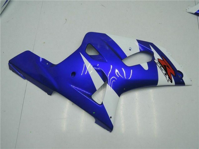 White Blue 2001-2003 Suzuki GSXR 600/750 Motorcycle Fairings White Blue 2001-2003 Suzuki GSXR 600/750 Motorcycle Fairings