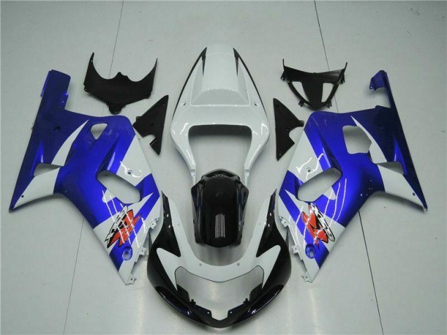 White Blue 2001-2003 Suzuki GSXR 600/750 Motorcycle Fairings White Blue 2001-2003 Suzuki GSXR 600/750 Motorcycle Fairings