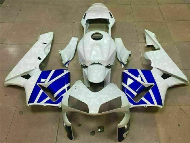 White Blue 2003-2004 Honda CBR600RR Motorcycle Fairing White Blue 2003-2004 Honda CBR600RR Motorcycle Fairing