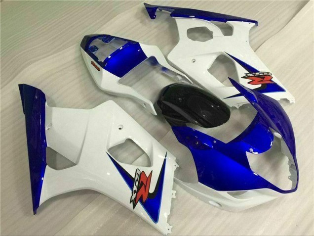 White Blue 2003-2004 Suzuki GSXR 1000 Motorcycle Fairings White Blue 2003-2004 Suzuki GSXR 1000 Motorcycle Fairings