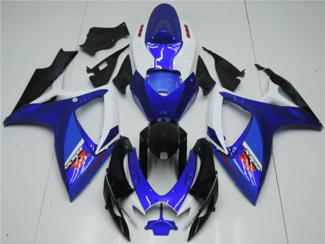 White Blue 2006-2007 Suzuki GSXR 600/750 Motorcycle Fairings White Blue 2006-2007 Suzuki GSXR 600/750 Motorcycle Fairings