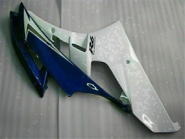 White Blue 2006-2007 Yamaha YZF R6 Motorcycle Bodywork White Blue 2006-2007 Yamaha YZF R6 Motorcycle Bodywork