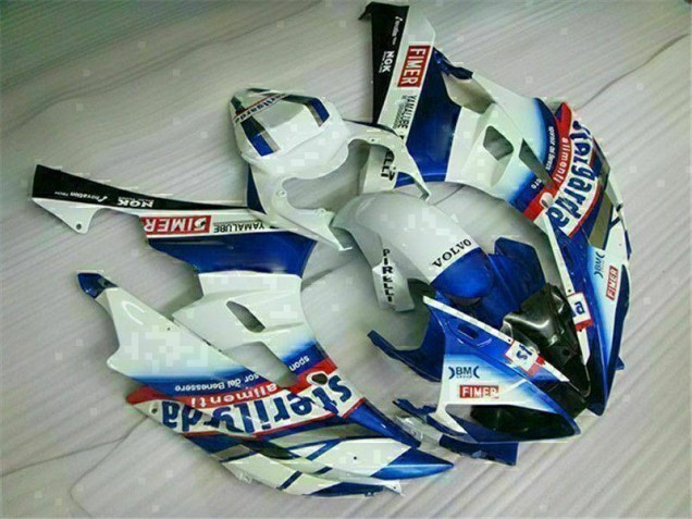 White Blue 2006-2007 Yamaha YZF R6 Motorcycle Fairing White Blue 2006-2007 Yamaha YZF R6 Motorcycle Fairing