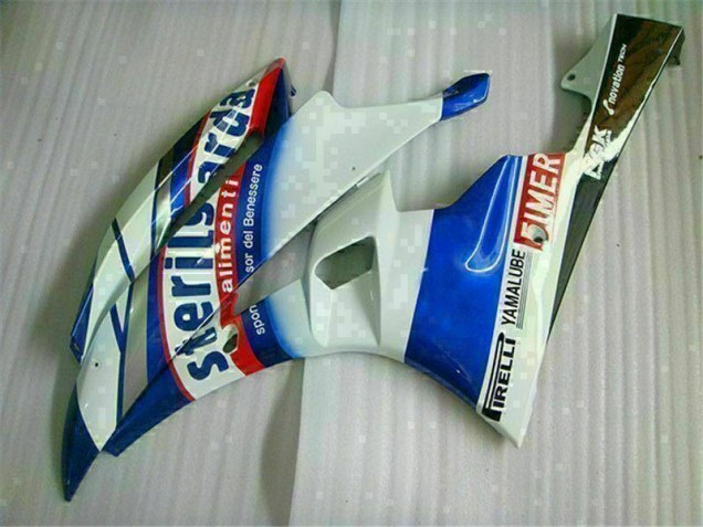 White Blue 2006-2007 Yamaha YZF R6 Motorcycle Fairing White Blue 2006-2007 Yamaha YZF R6 Motorcycle Fairing