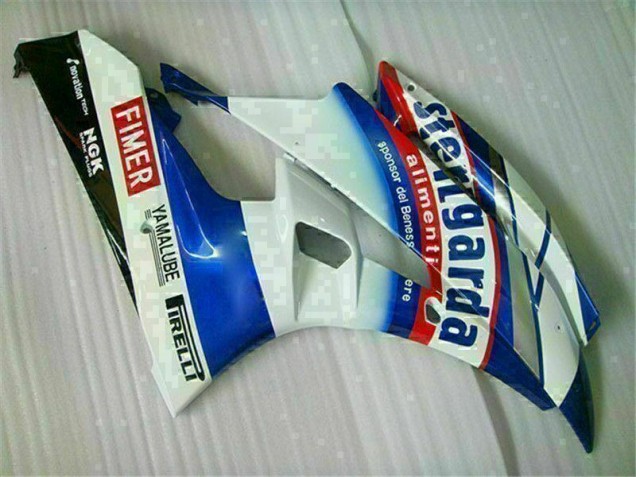 White Blue 2006-2007 Yamaha YZF R6 Motorcycle Fairing White Blue 2006-2007 Yamaha YZF R6 Motorcycle Fairing