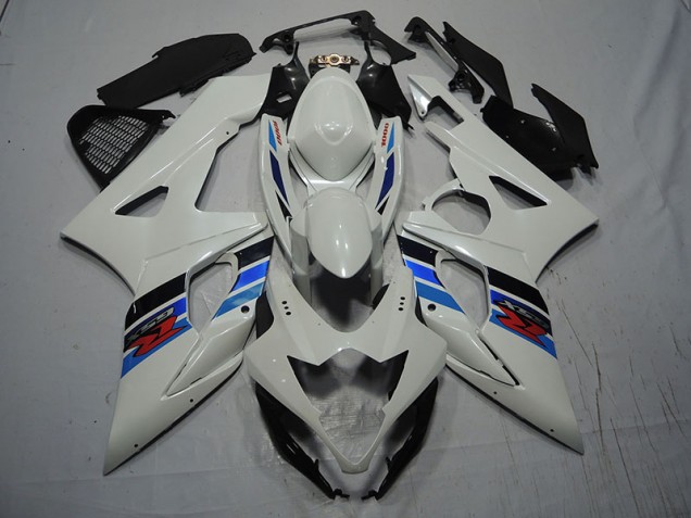 White Blue 2007-2008 Suzuki GSXR 1000 Motorcycle Fairing White Blue 2007-2008 Suzuki GSXR 1000 Motorcycle Fairing