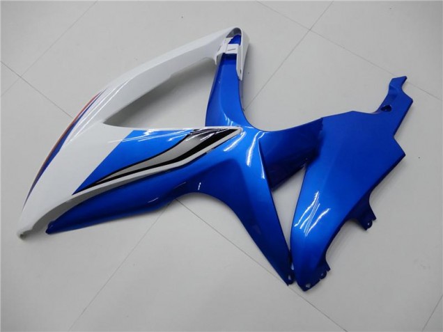 White Blue 2008-2010 Suzuki GSXR 600/750 Motorcycle Fairing White Blue 2008-2010 Suzuki GSXR 600/750 Motorcycle Fairing
