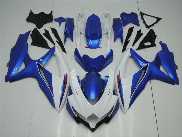 White Blue 2008-2010 Suzuki GSXR 600/750 Motorcycle Fairing White Blue 2008-2010 Suzuki GSXR 600/750 Motorcycle Fairing