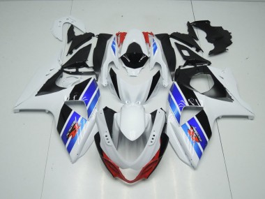 White Blue Black 2009-2016 Suzuki GSXR 1000 Motorcycle Fairings