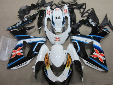 White Blue Brux Dark Dog 2009-2016 Suzuki GSXR 1000 Motorcycle Fairings