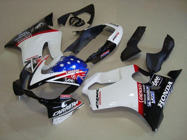 White Blue DENSO HRC Carrera 2004-2007 Honda CBR600 F4i Motorcycle Fairings White Blue DENSO HRC Carrera 2004-2007 Honda CBR600 F4i Motorcycle Fairings