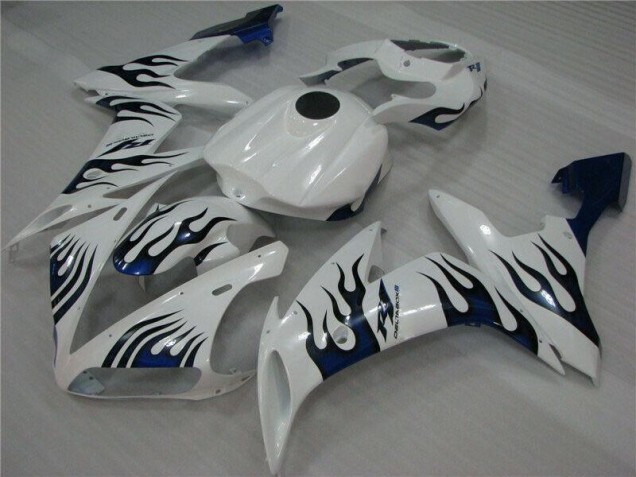 White Blue Flame 2004-2006 Yamaha YZF R1 Motorcycle Fairings White Blue Flame 2004-2006 Yamaha YZF R1 Motorcycle Fairings