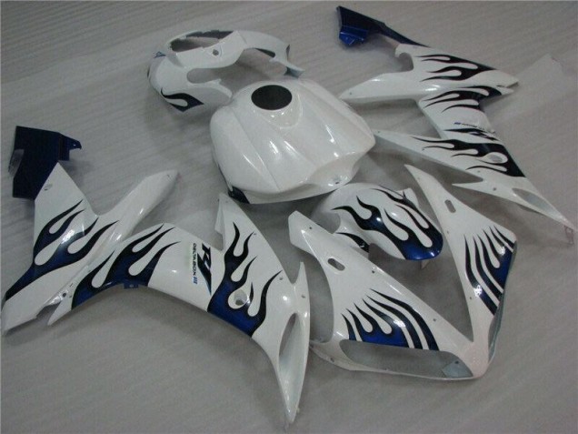 White Blue Flame 2004-2006 Yamaha YZF R1 Motorcycle Fairings White Blue Flame 2004-2006 Yamaha YZF R1 Motorcycle Fairings