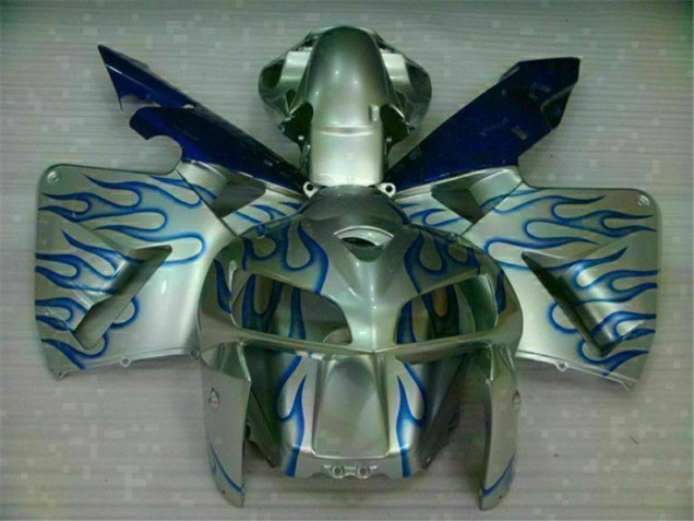 White Blue Flame 2005-2006 Honda CBR600RR Motorcycle Fairings White Blue Flame 2005-2006 Honda CBR600RR Motorcycle Fairings