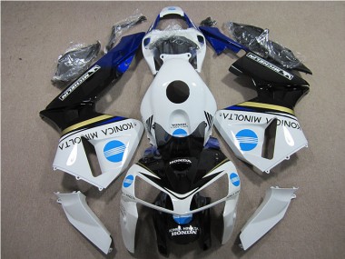 White Blue Konica Minolta 2005-2006 Honda CBR600RR Motorcycle Fairings