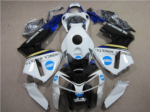 White Blue Konica Minolta 2005-2006 Honda CBR600RR Motorcycle Fairings White Blue Konica Minolta 2005-2006 Honda CBR600RR Motorcycle Fairings