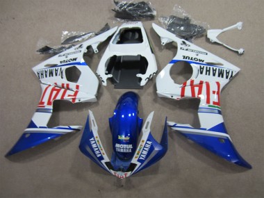 White Blue Motul Fiat 2003-2005 Yamaha YZF R6 Motorcycle Fairings