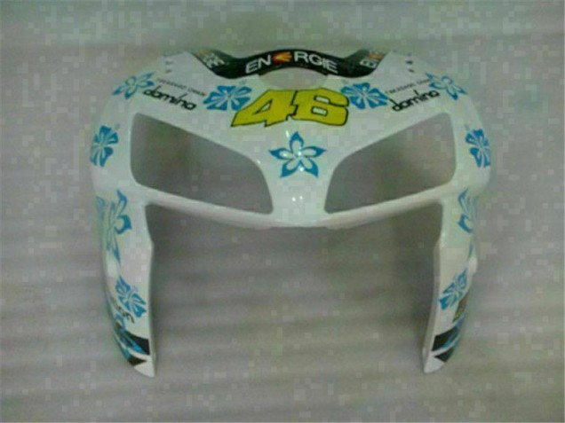 White Blue Nastro Azzurro 46 2005-2006 Honda CBR600RR Motorcycle Fairing White Blue Nastro Azzurro 46 2005-2006 Honda CBR600RR Motorcycle Fairing