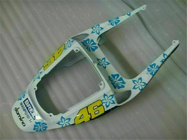 White Blue Nastro Azzurro 46 2005-2006 Honda CBR600RR Motorcycle Fairing White Blue Nastro Azzurro 46 2005-2006 Honda CBR600RR Motorcycle Fairing