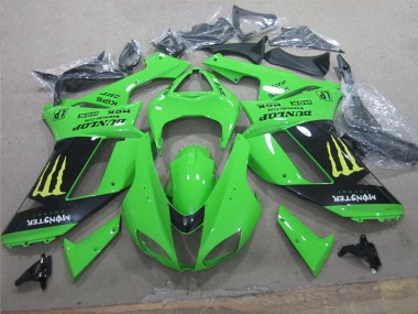 White Blue Ninja 2007-2008 Kawasaki ZX6R Motorcycle Fairings