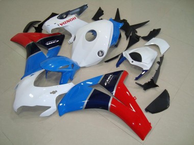 White Blue Red 2008-2011 Honda CBR1000RR Motorcycle Fairings