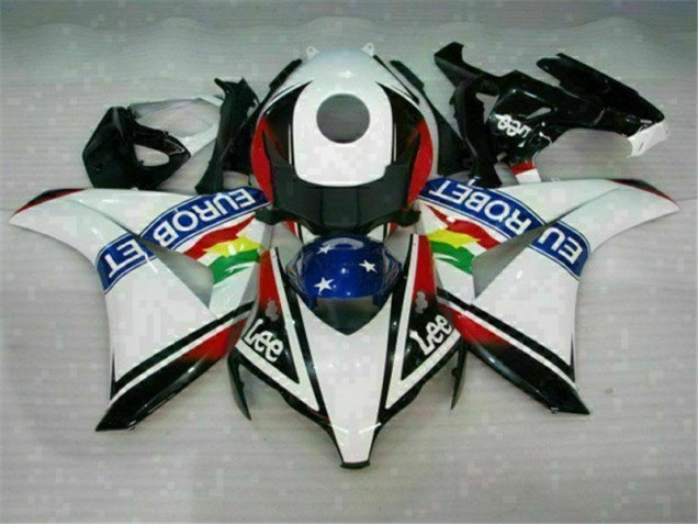 White Blue Red Eurobet Lee 2008-2011 Honda CBR1000RR Motorcycle Fairings White Blue Red Eurobet Lee 2008-2011 Honda CBR1000RR Motorcycle Fairings