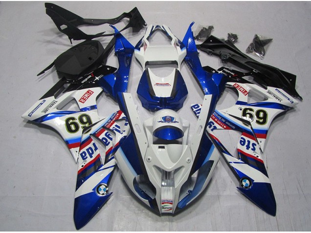 White Blue Sterilgarda 69 2009-2014 BMW S1000RR Motorcycle Fairings White Blue Sterilgarda 69 2009-2014 BMW S1000RR Motorcycle Fairings