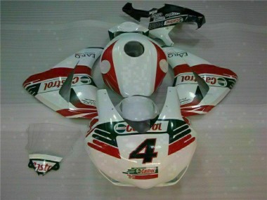 White Castrol 4 2008-2011 Honda CBR1000RR Motorcycle Fairings