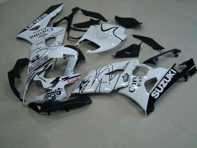 White Corona 2005-2006 Suzuki GSXR 1000 Motorcycle Fairings White Corona 2005-2006 Suzuki GSXR 1000 Motorcycle Fairings
