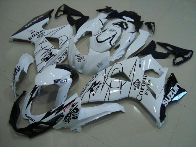 White Corona 2009-2016 Suzuki GSXR 1000 Motorcycle Fairings White Corona 2009-2016 Suzuki GSXR 1000 Motorcycle Fairings