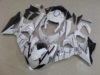 White Corona Race 2009-2016 Suzuki GSXR 1000 Motorcycle Fairings