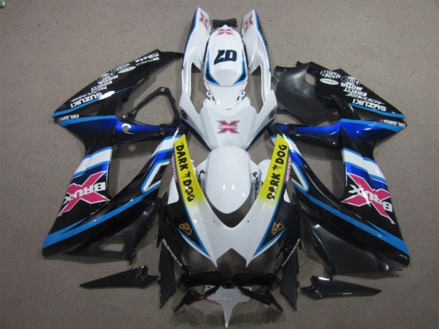 White Dark Dog 07 2008-2010 Suzuki GSXR 600 Motorcycle Fairings White Dark Dog 07 2008-2010 Suzuki GSXR 600 Motorcycle Fairings