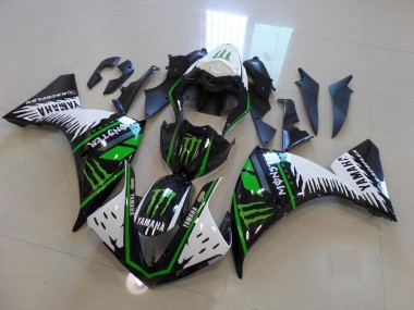 White Green Big Monster 2009-2011 Yamaha YZF R1 Motorcycle Fairings