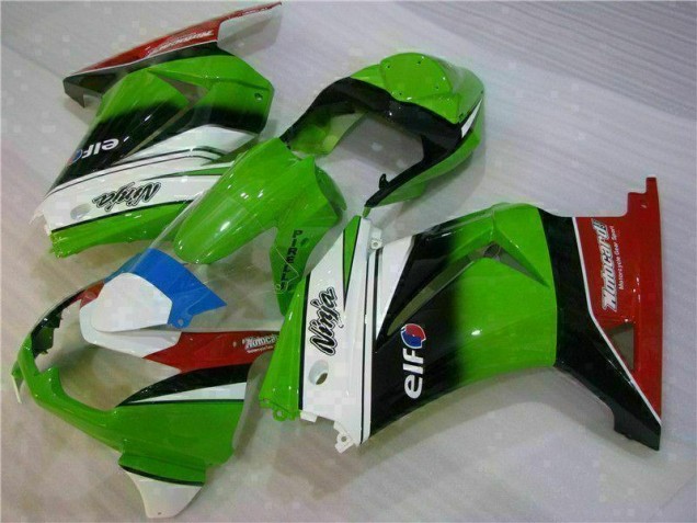 White Green Black Ninja 2008-2012 Kawasaki EX250 Motorcycle Fairings White Green Black Ninja 2008-2012 Kawasaki EX250 Motorcycle Fairings