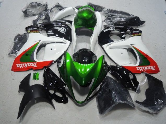 White Green Makita 2008-2019 Suzuki GSXR 1300 Hayabusa Motorcycle Fairings White Green Makita 2008-2019 Suzuki GSXR 1300 Hayabusa Motorcycle Fairings