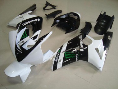 White Monster 2003-2004 Kawasaki ZX6R Motorcycle Fairing