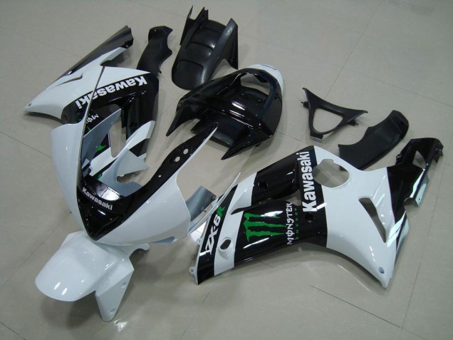 White Monster 2003-2004 Kawasaki ZX6R Motorcycle Fairings White Monster 2003-2004 Kawasaki ZX6R Motorcycle Fairings