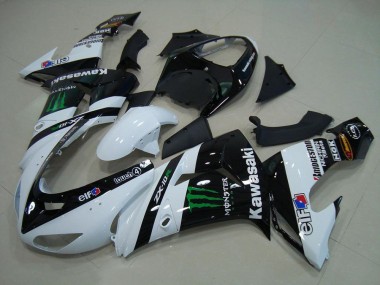 White Monster 2006-2007 Kawasaki ZX10R Motorcycle Fairings
