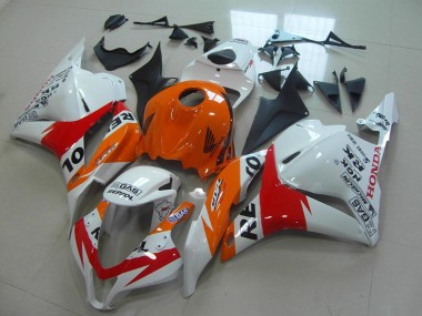 White New Repsol 2009-2012 Honda CBR600RR Motorcycle Fairings