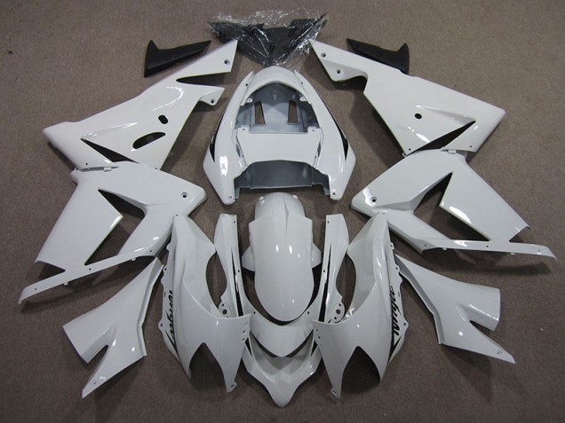 White Ninja 2003-2005 Kawasaki ZX10R Motorcycle Fairings White Ninja 2003-2005 Kawasaki ZX10R Motorcycle Fairings