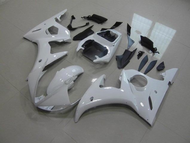 White No Decals 2003-2005 Yamaha YZF R6 Motorcycle Fairings White No Decals 2003-2005 Yamaha YZF R6 Motorcycle Fairings