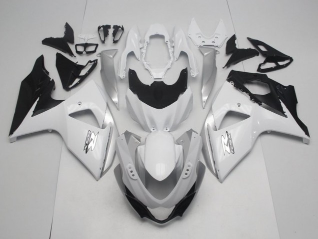 White OEM Style 2009-2016 Suzuki GSXR 1000 Motorcycle Fairings White OEM Style 2009-2016 Suzuki GSXR 1000 Motorcycle Fairings
