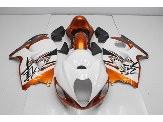 White Orange 1996-2007 Suzuki GSXR 1300 Hayabusa Motorcycle Fairings White Orange 1996-2007 Suzuki GSXR 1300 Hayabusa Motorcycle Fairings