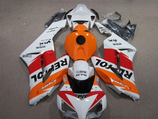 White Orange Repsol 2004-2005 Honda CBR1000RR Motorcycle Fairings
