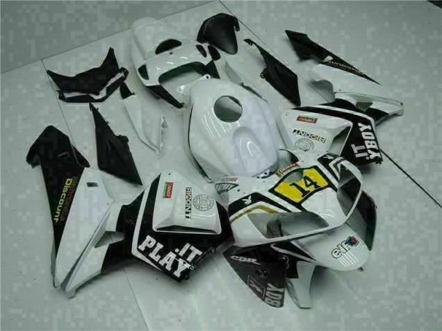 White Playboy 14 2005-2006 Honda CBR600RR Motorcycle Fairings White Playboy 14 2005-2006 Honda CBR600RR Motorcycle Fairings