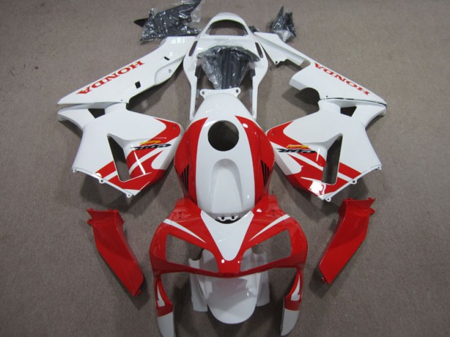 White Red 2003-2004 Honda CBR600RR Motorcycle Fairings White Red 2003-2004 Honda CBR600RR Motorcycle Fairings