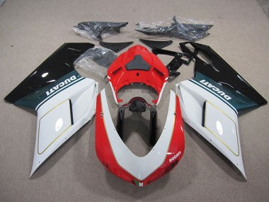 White Red 2007-2014 Ducati 1098 848 Motorcycle Fairings