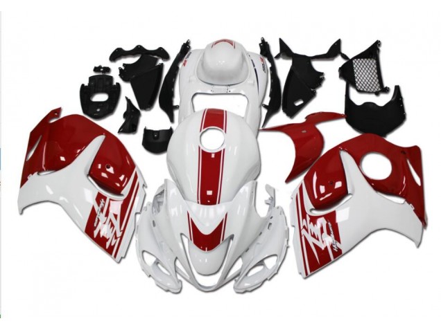 White Red 2008-2019 Suzuki GSXR 1300 Hayabusa Motorcycle Fairing White Red 2008-2019 Suzuki GSXR 1300 Hayabusa Motorcycle Fairing