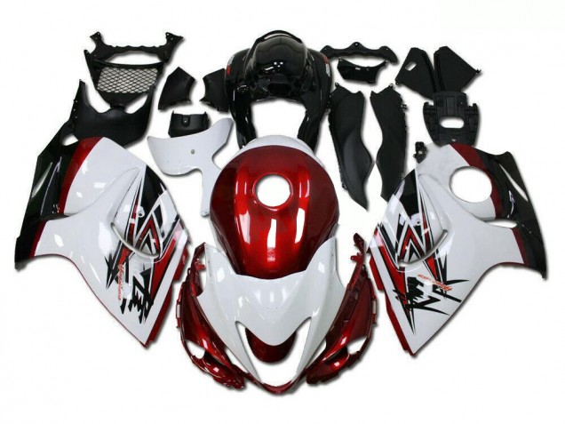 White Red 2008-2019 Suzuki GSXR 1300 Hayabusa Motorcycle Fairings White Red 2008-2019 Suzuki GSXR 1300 Hayabusa Motorcycle Fairings
